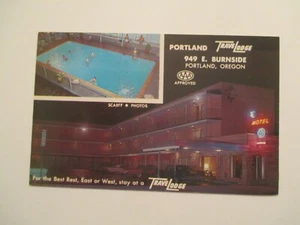 Portland Oregon Postcard Travelodge Motel Hotel Roadside OR - Picture 1 of 2