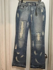 NWT Clash Premium Jeans Distressed, Ripped Faded Jeans Sz 5/W30’ - Picture 1 of 8