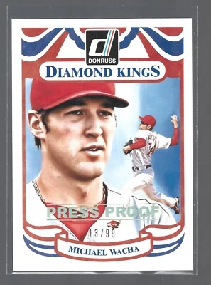 /99 2014 Panini Donruss пресс доказательство золото #228 Michael Wacha St. Louis кардиналов - Изображение 1 из 2