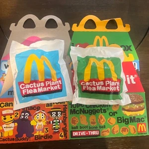 Lotto Mercatino delle Pulci Piante di Cactus McDonald’s 2022 Cactus Buddy & Grimace Nuovo! - Foto 1 di 5