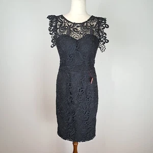 NEW Chi Chi London Womens Dress Size 10 Black Lace Formal Event Occasion - Picture 1 of 9