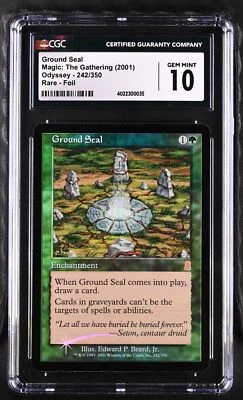 GROUND SEAL Odyssey Foil Rare CGC 10 Gem Mint MTG [Nostalgium] - Image 1 of 2