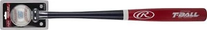 Rawlings Unisex 25" Wood T-Ball Bat Combo Indoor-Outdoor Red / Black Age 3-6 - Picture 1 of 6
