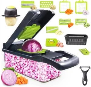 16-In-1 Vegetable Fruit Chopper Cutter Food Onion Veggie Dicer Slicer Kitchen - Picture 1 of 11