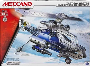 ERECTOR - Juego de construcción de helicópteros de combate tácticos de helicóptero de Meccano - Imagen 1 de 6