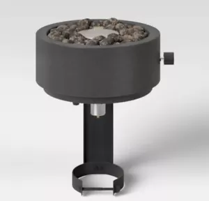 New 10” Round Compact Metal Outdoor Tabletop 10,000 BTU Gas Fire Pit - Picture 1 of 6