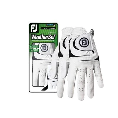 FootJoy Women's WeatherSof Golf Glove, Pack of 2 (White) White Large Left - Image 1 of 4