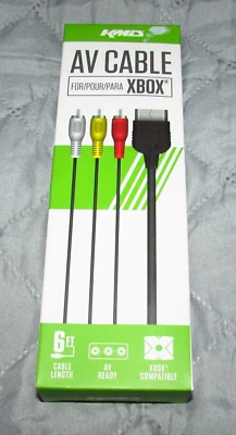 Cable AV de 6 pies KMD para Microsoft Xbox original envío rápido Foto 1 de 2