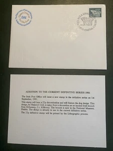 A1 IRELAND STAMPS FDC Additions to the Gerl Definitive series 1/09/1981 - Picture 1 of 1