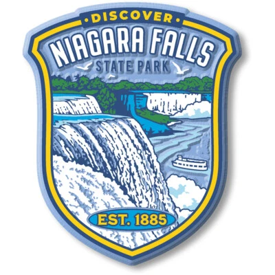 CLASSIC MAGNETS MADE WITH PRIDE IN THE USA Niagara Falls State Park Badge Magnet by Classic Magnets