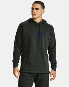 Under Armour Mens Project Rock Charged Cotton Brahma Hoodie Sm 1362104-310 NWT - Picture 1 of 7