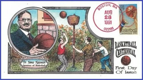 FDC Collins Hand painted #Basketball #2560  - Image 1 of 1