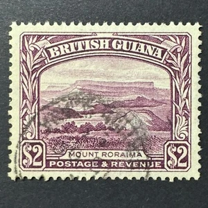 BRITISH GUIANA GVI SG318, $2 purple, USED Stamp Cat £30 - Picture 1 of 2