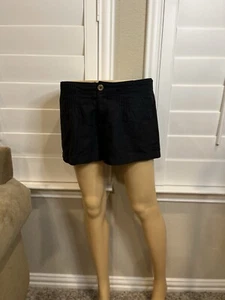 “JUICY COUTURE” LOW RISE BLACK LINEN SHORTS – SZ 2 - Picture 1 of 10