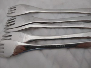 AMC small forks 18/10 stainless steel fork set of 5 - Picture 1 of 5