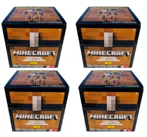 (Confezione da 4) Mattel Minecraft Fusion Hex Figure Craft-a-Figure Costruisci il tuo personaggio - Foto 1 di 4