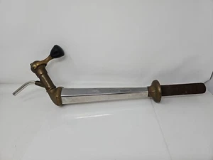 Vintage Brass Beer Keg Barrel Threaded Tap Spout Spigot handle Knob Ball - Picture 1 of 10