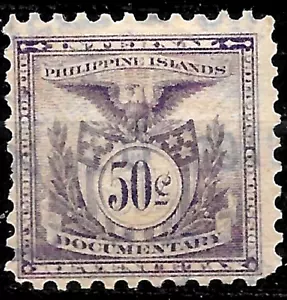 1929 PHILIPPINES Islands/INTERNAL documentary Revenue TAX 50c.🔥USED VF - Picture 1 of 2