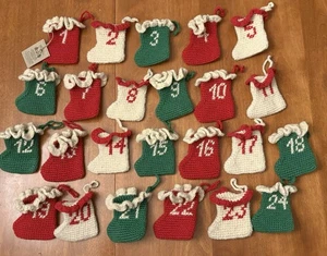 Sundance Catalog Living Advent Calendar Wool Stockings 1-24 Hand Knit NWT - Picture 1 of 7