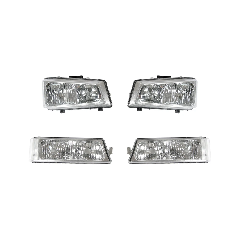 Fits 2003-2006 Chevy Silverado 1500 2500 HD Headlights & Bumper Lights Foto 1 de 1