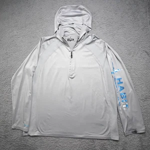 Habit Hoodie Mens XL Gray Long Sleeve Performance Sun Protect Fishing - Picture 1 of 11