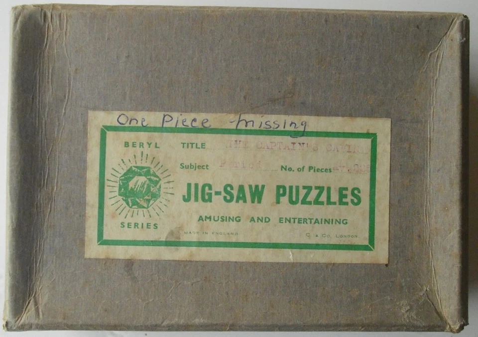 Vintage1930s Beryl Series 225 pc Wooden Jigsaw The Captain's Cabin (Naval ship) - Image 1 of 1