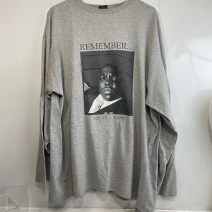Vintage 1990s Notorious BIG Memorial L/S T-Shirt XL Hip Hop Rap Tee Biggie Sean John - Bild 1 von 14