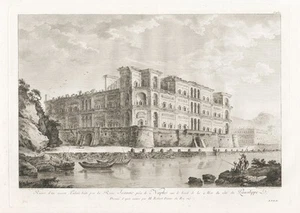 Napoli Villa Donn'Anna Italia Italy Italien Saint Non incisione Kupferstich 1780 - Bild 1 von 1
