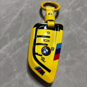 Llavero de coche amarillo para BMW 5 7 X3 X4 X5 soporte remoto - Imagen 1 de 5