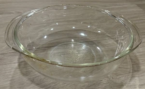 Vintage Pyrex 2 Quart 024 Klarglas Kasserolle Schüssel mit Griffen ohne Deckel - Bild 1 von 5