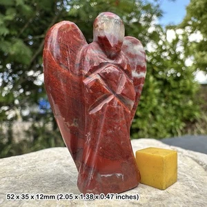 Certified dark red jasper angel - spiritual healing crystal stone - Picture 1 of 1