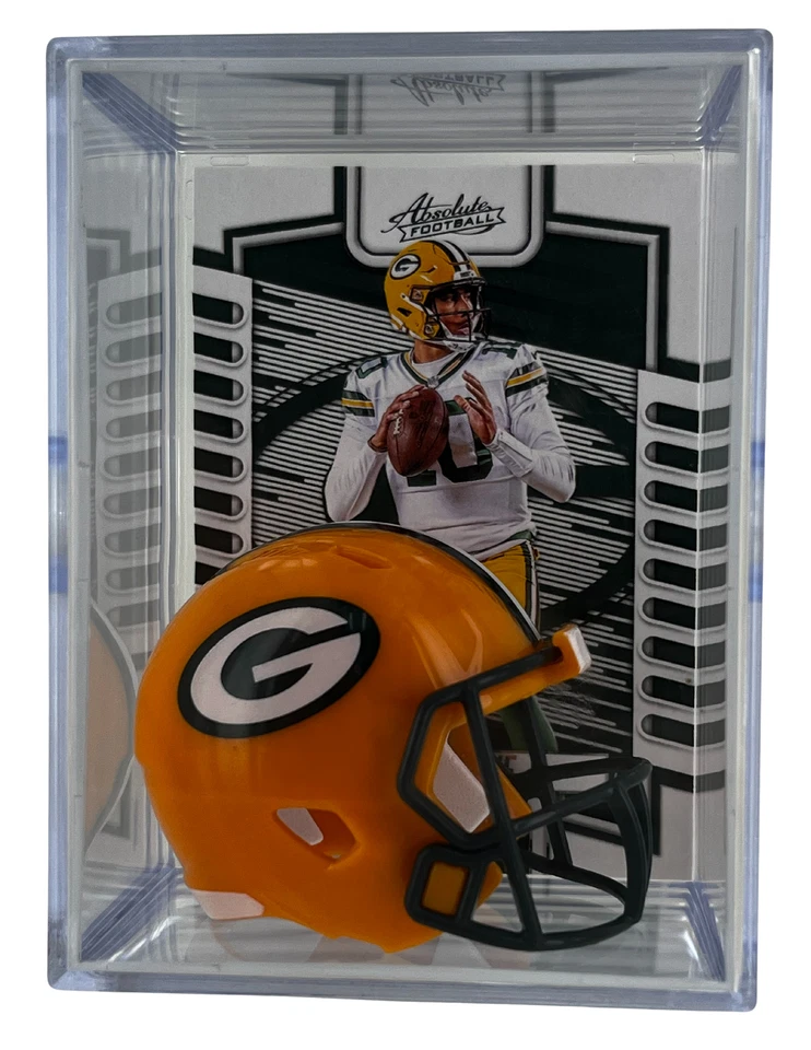 Jordan Love Card con bolsillo Green Bay Packers casco de fútbol profesional caja de sombra Foto 1 de 1