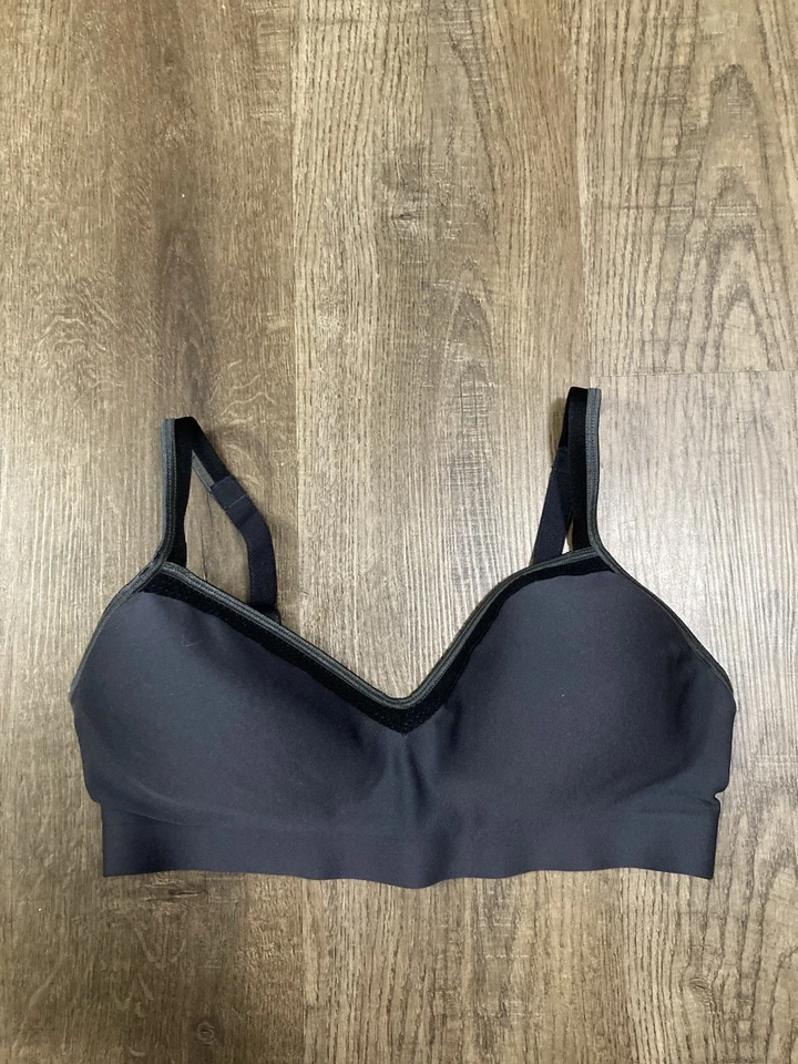 Hanes Dark Gray Wireless Comfort Bra Size Large  - Image 1 of 4