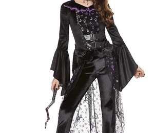 Costume Strega Spirito Congrega Oscura Accademia Halloween Bambino Taglia 4-6 Tunica Leggings - Foto 1 di 10