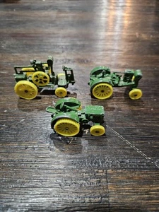 Vintage 1970s Ertl John Deere Set of 3 Metal Die-Cast Miniature Toy Tractor - Picture 1 of 4