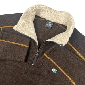 Suéter Kuhl Alfpaca Polar Para Hombres XL Marrón 1/4 Cremallera Exterior Senderismo Cálido - Imagen 1 de 17