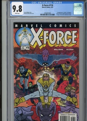 X-Force #116 2001 Marvel CGC 9,8 blanco primera aplicación. de Zeitgeist, Doop, U-Go Girl Foto 1 de 3