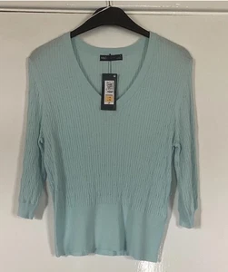 M&S Ladies Jumper 16 Pale Aqua BNWT - Picture 1 of 2