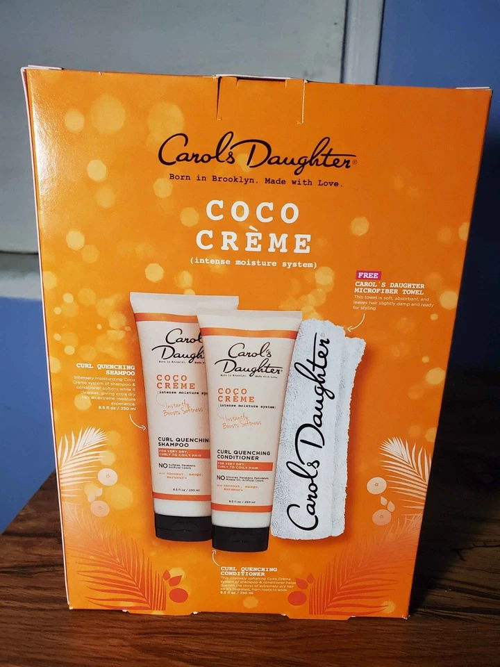 Champú, acondicionador y toalla BIG BOX CAROL'S HIJDER crema coco rizo. Foto 1 de 4