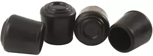 4 Pcs Rubber Chair Leg Tips Anti-Skid Protectors Stool Furniture Feet Black - Picture 1 of 12