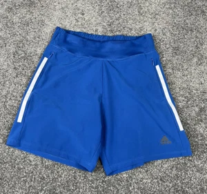 Adidas Shorts Womens Extra Smalll Blue White Stripes Running Athletic Gym Ladies - Picture 1 of 13