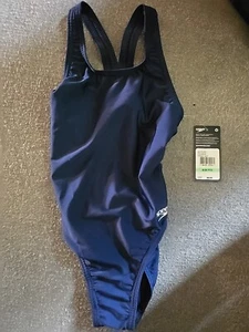 Speedo Girls Navy Blue Swimsuit One Piece Prolt Youth Size 8/24 Pro LT - Picture 1 of 4