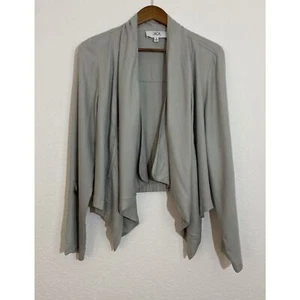 Anthropologie Jack Size Small Light Green Open Cardigan Roll Up Sleeve Pocket - Picture 1 of 10
