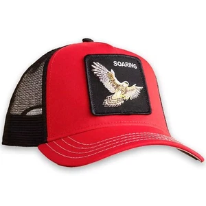 Goorin Bros Animal Farm Trucker Baseball Snapback Hat Cap The Soaring Bird Red - Picture 1 of 2