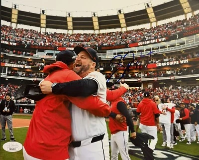 Stephen Vogt Signed Autographed Cleveland Guardians 8x10 Photo JSA COA  - Image 1 of 2
