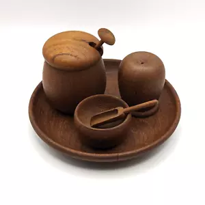 Vintage Kay Bojesen Denmark Teak Gewürz Set Mid Century Modern Küche Deko - Bild 1 von 10