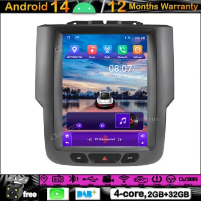 9.7"Android 14 Autoradio Carplay GPS Navi DAB For Dodge RAM 1500 2500 3500 13-18 - Image 1 of 4