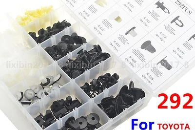 292x Fender Door Hood Bumper Trim Clip Body Retainer Assortment & 1 Plastic Box - Image 1 of 4