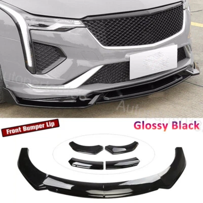 For Cadillac CT4 CT5 Gloss Black Front Bumper Lip Chin Splitter Spoiler Body Kit Foto 1 de 4