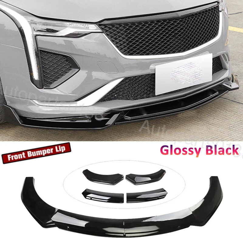 For Cadillac CT4 CT5 Gloss Black Front Bumper Lip Chin Splitter Spoiler Body Kit - Image 1 of 4